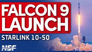 SpaceX Launches Falcon 9 with Starlink 10-50