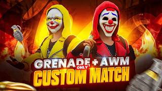 Grenade & Awm Challenge 🔥 😨 4 Vs 4 Custom Match 🤯 DecoR Gaming | DecoR Bhai | Garena Free Fire
