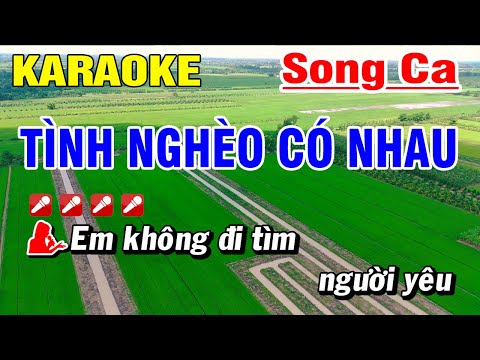 Karaoke Tình Nghèo Có Nhau Nhạc Sống SONG CA | Hoài Phong Organ