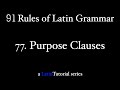 Exploring Purpose Clauses in Latin