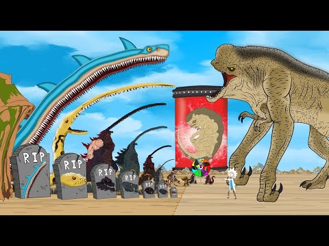 GODZILLA & KONG vs Evolution of Dinosaur T-Rex MONSTER: Size Comparison | GODZILLA Cartoon Movies