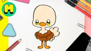 Dibuja una avestruz adorable en solo minutos