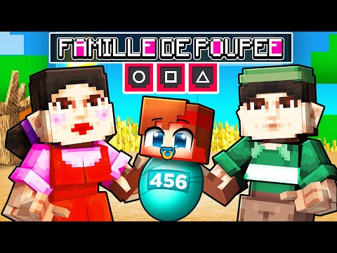 Talcado est adopté par une Famille de POUPÉES SQUID GAME sur Minecraft !