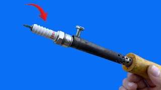 A Welder’s Crazy Idea! Attach a Spark Plug to a Soldering Iron and See What Happens!