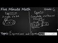 Understanding Expressions and Equations