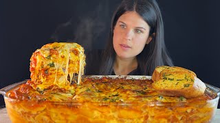 CHEESY MEAT LASAGNA | MUKBANG | ASMR | EATING SOUNDS
