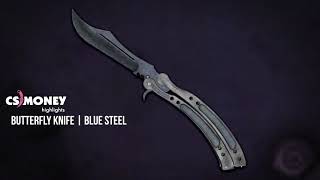 Butterfly Knife Blue Steel Gameplay