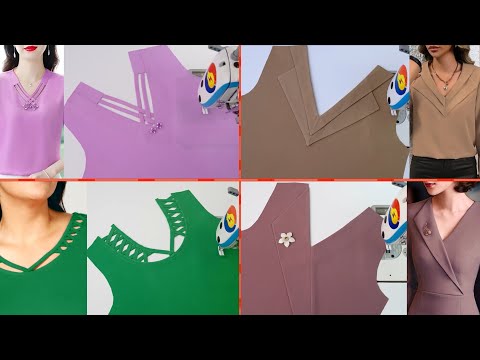 4 Easy Collar Neck Design Cutting and Stitching Tutorial | 4 Best Sewing Tips and Tricks