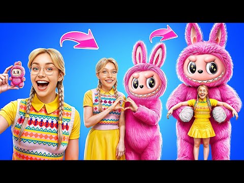 Labubu Makeover: From Nerd to Labubu Doll in Real Life!