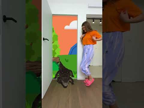 What happens behind the magic door #shorts by Woah Life