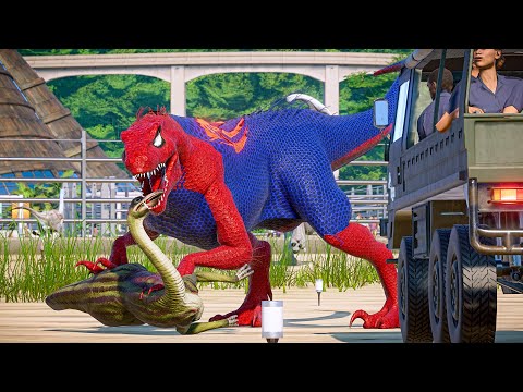 SPIDER-MAN vs JOKER vs CAPTAIN AMERICA… But They Are DINOSAURS?! 🤯🔥