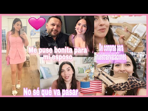 No se que va pasar🇺🇸 compras para mis vacaciones🩷 Me puse bonita para mi esposo.