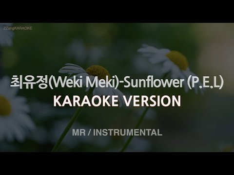 [짱가라오케/노래방] 최유정(Weki Meki)-Sunflower (P.E.L) (MR/Instrumental) [ZZang KARAOKE]