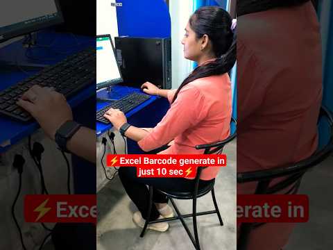 Excel Barcode generate in just 10 sec๐ฅ๐ฒ #excel #exceltips #computer #viral #shortvideo
