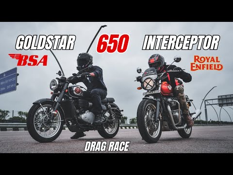 2024 BSA Goldstar 650 Vs Royal Enfield Interceptor 650 Long Race | Who will win?