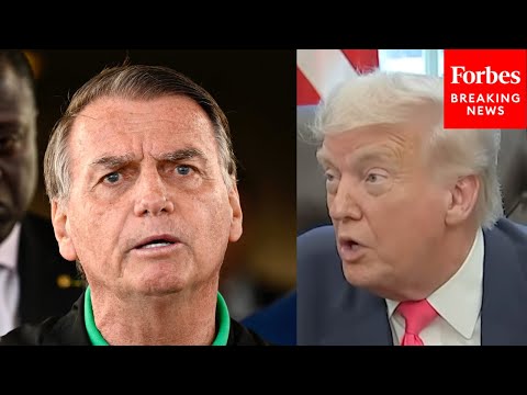 YouTube video thumbnail: Trump Claims Bolsonaro–Indicted For Role In Alleged Coup–Is Facing 'Political Execution' In Brazil