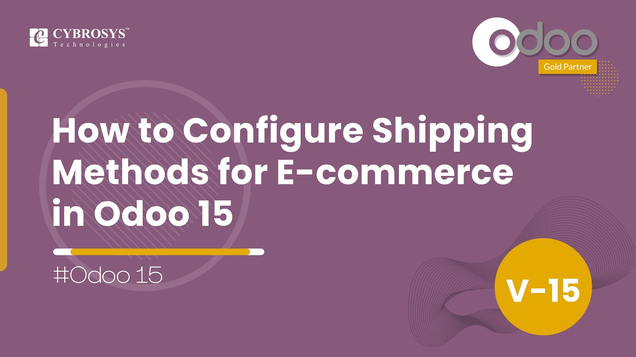 How to Configure Shipping Methods for E commerce in Odoo 15 | Odoo Functional Videos | 22.06.2022

We will discuss how to configure shipping methods for your eCommerce business in Odoo 15 in this video. Video Content ...