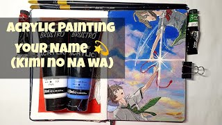 Your Name 💫 (Kimi no Na wa) Anime Acrylic painting 🎨 #art #anime #yourname #painting