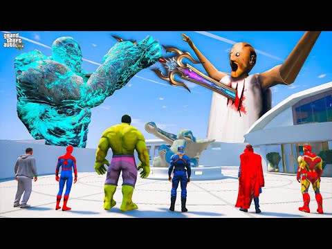 Franklin Upgrade Lava God For Fight with Granny and Save Avengers | GTAV Avengers | A.K GAME WORLD