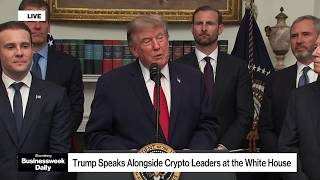 YouTube video thumbnail:  Trump Hosts Crypto Leaders at White House