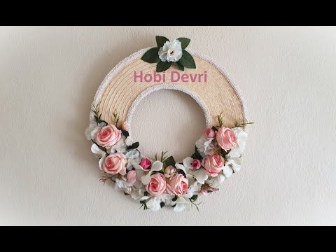 Wall Hanging, Door Wreath With Placemat,  Eski Hasır Supla ile Kolay Kapı Süsü Yapılışı