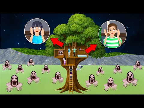 Yuta Mio Buat Rumah Pohon Untuk Bertahan Dari PETA PETA😱 | Sakura School Simulator