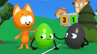 El gatito Koté | Trofeo de campeón | Huevos de colores | Juegos infantiles y dibujos animados