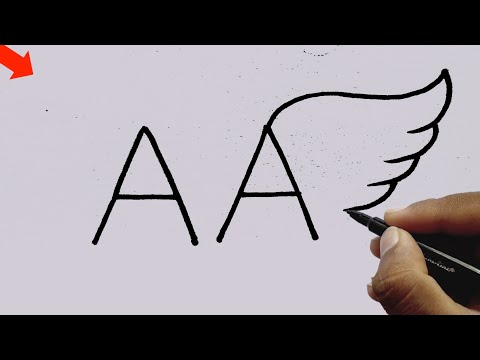 How To Draw A Peacock Using Letter AA l Peacock Drawing Easy Step By Step l Basic Drawing Ideas