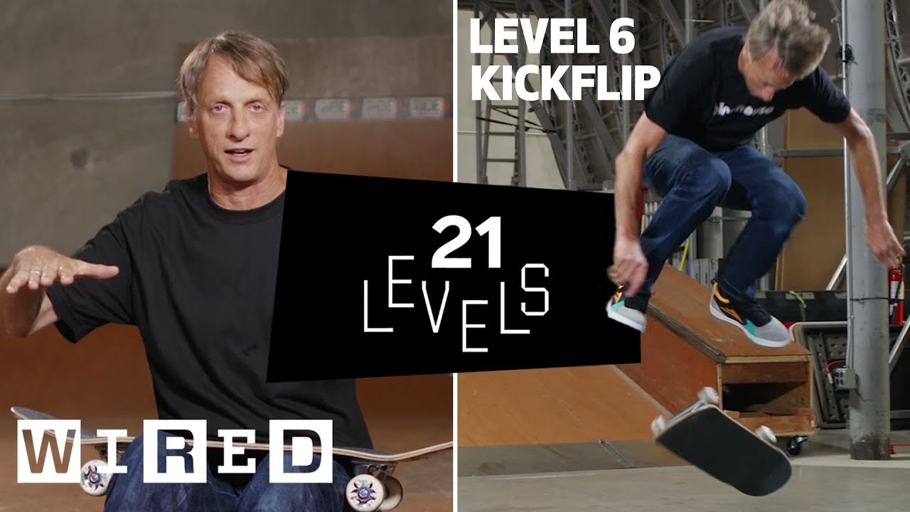 21 Levels of Skateboarding with Tony Hawk: Easy to Complex