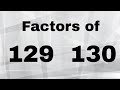Prime Factorization and Factors of Numbers