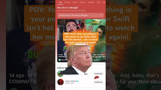 Trump Watching Taylor Swift Making Orange Great Again! #taylorswift #trump