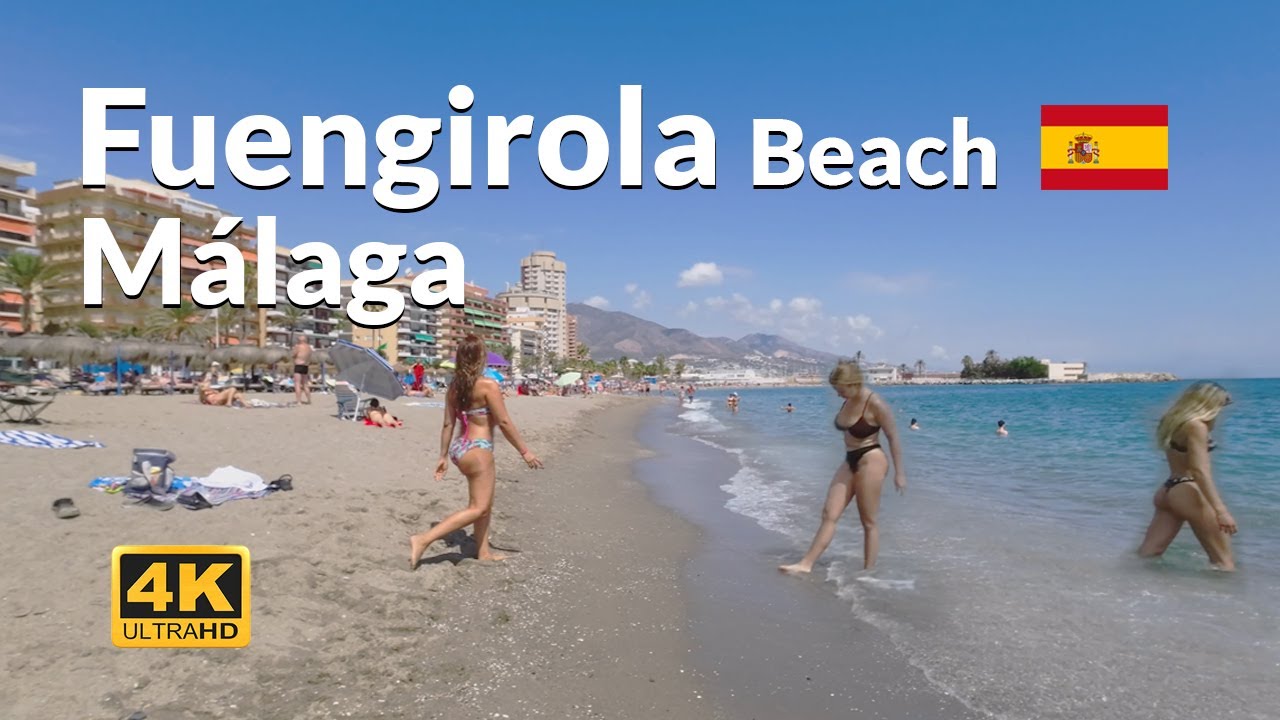 Fuengirola Beach Walk 4K Costa del Sol Málaga Spain 🇪🇸