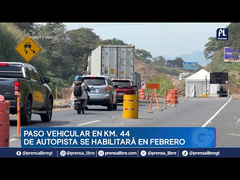 Autopista Palín-Escuintla: trabajos en km 44 finalizarán en febrero 2025, según Comunicaciones