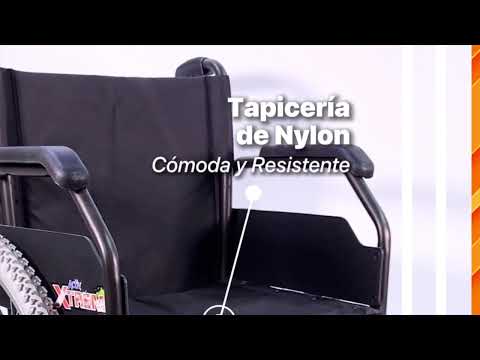 Silla de Ruedas Xtreme con Brazos FlipUp y Elevapiernas Abatibles y Desmontables - 18 pulgadas - Neumática -  Bruma