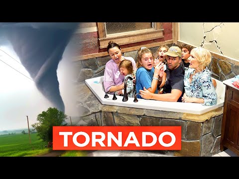 TORNADO AT THE CABIN! Taking Cover in the Bathtub!