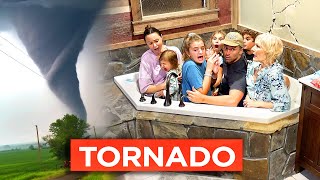 TORNADO AT THE CABIN! Taking Cover in the Bathtub!