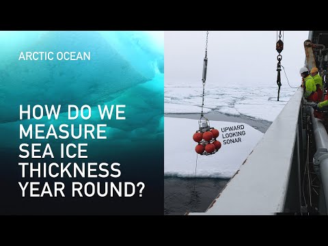 How do we measure sea ice thickness year round in the Arctic Ocean?