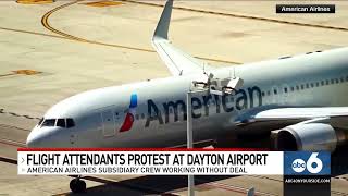 AFA on WSYX: Flight Attendants Protest at Dayton Airport