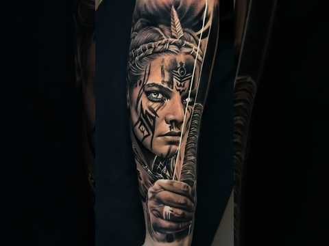 Tattoo viking. Passo a passo, resultado no finalzinho. ASMR/TATTOO #asmr #tattoo #fyp