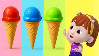 Colorful Ice Cream in Summer! | Colors Song for Kids + More Nursery Rhymes - PANPANDODOBIBI