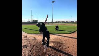 Kaden Coutts | 6'0" 220 lbs C | Winter break throwing work | #catcher #poptime #mlbdraft