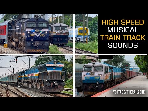 Indian Railways High-Speed Trains | EMD Diesel Locomotives in Action | Train Track Sounds