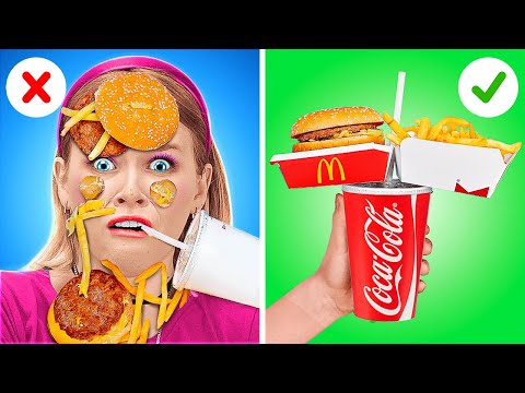 CRAZY FAST FOOD HACKS | Funny Food Challenges and Awesome Ideas by 123 GO! Genius