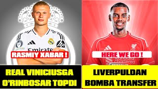 BUM ! REAL VINICIUS O'RNIGA YIRTQICHNI OLIB KELADI, RASMAN LEVERPULDAN BOMBA TRANSFER VA BOSHQA