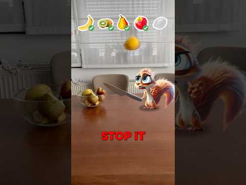 Scrappy Makes a Fruit Salad #squirrel #pet #comedy