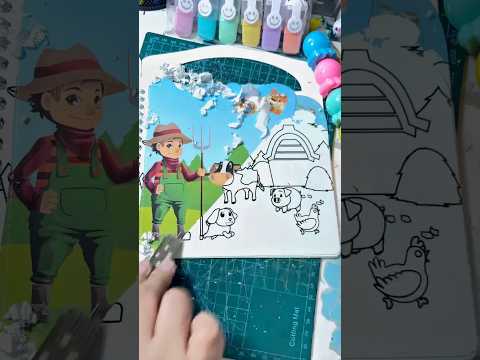 Let’s scratch ✨🩷#painting #scratching #oldmacdonaldhadafarm #kids