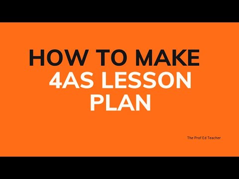 How to Make 4As Lesson Plan