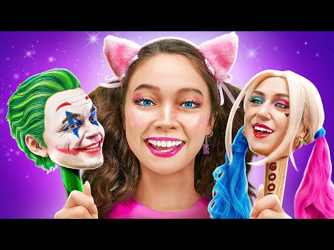 I Got Adopted by Joker & Harley Quinn! Extreme Makeover & Crazy Hacks 🎭💥