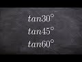 Tangent and Unit Circle Concepts