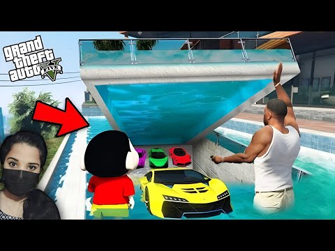 Franklin Shinchan Build Garage in the swimming pool - GTA 5